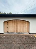 Eikenhouten garagepoort naar buiten dubbel opendraaiend, Ophalen, Nieuw, Hout, Garagedeur