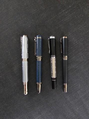 Stylos à plume Mont Blanc New Blue Silver Black