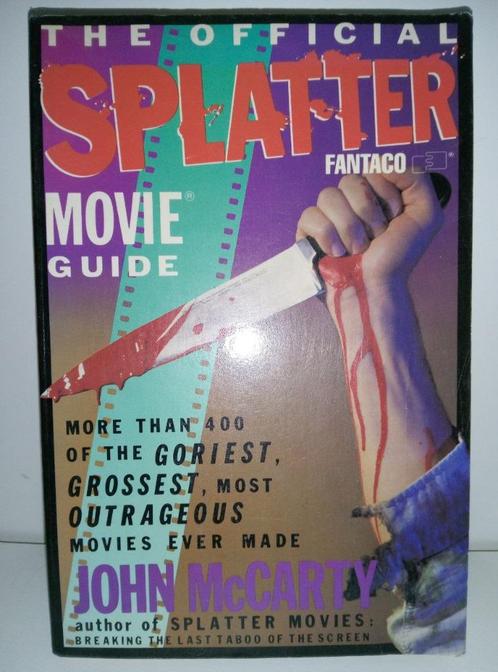 McCARTY - The Official Splatter Movie Guide, Livres, Cinéma, Tv & Médias, Utilisé, Cinéma ou Adaptation TV, Envoi