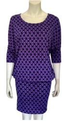 Essentiel jurk - maat 1 - Pre Loved, Verzenden, Paars, Zo goed als nieuw, Maat 36 (S)