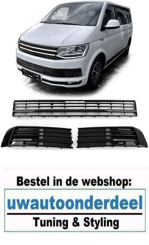 Vw Transporter T6 Bumper Grill Zwart Zonder ACC, Auto diversen, Tuning en Styling, Ophalen of Verzenden