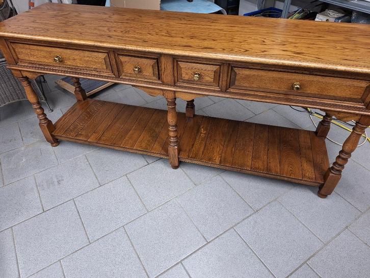 sidetable wandtafel eik, Huis en Inrichting, Tafels | Sidetables, Zo goed als nieuw, 25 tot 50 cm, 150 tot 200 cm, Rechthoekig