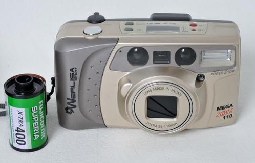 Werlisa Mega ZOOM 110 + hoesje. NIEUWSTAAT. Analoge camera, Audio, Tv en Foto, Fotocamera's Analoog, Zo goed als nieuw, Compact