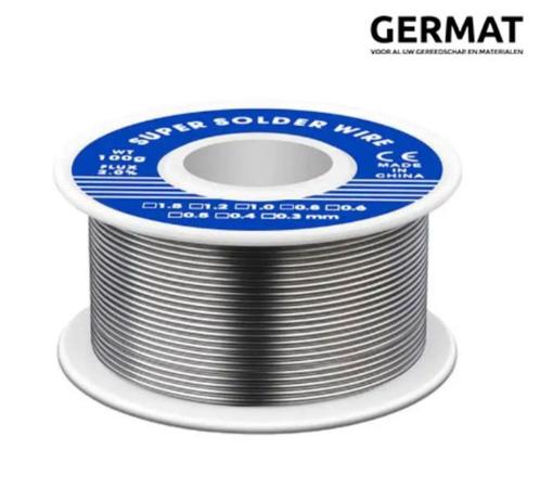 Soldeertin 1mm diameter 50 gram merk Germat, Elektronische apparatuur, Overige elektronische apparatuur, Nieuw, Ophalen of Verzenden