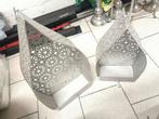 2 decoratieve metalen lantaarns / windlichten – set van 2, Ophalen, Metaal