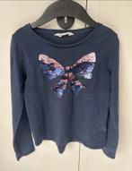 Donkerblauw t-shirt - mt122/128 - H&M, Kinderen en Baby's, Kinderkleding | Maat 122, Gebruikt, Meisje, H&M, Ophalen of Verzenden