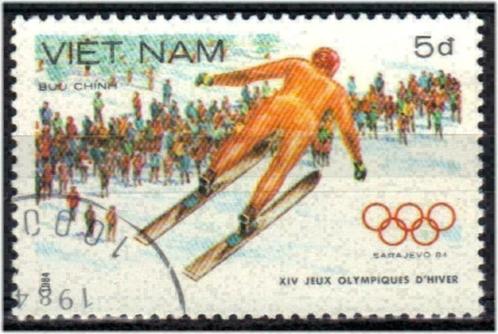 Vietnam 1984 - Yvert 483 - Olympische Winterspelen (ST), Postzegels en Munten, Postzegels | Azië, Gestempeld, Verzenden