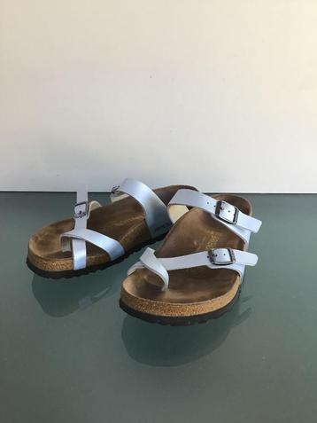 Gratis Verzenden | Birkenstock Mayari zilveren slippers 37 beschikbaar voor biedingen