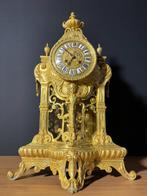 (49) Antieke Franse Bronzen Regency Stijl Pendule ca.1890, Antiek en Kunst, Antiek | Klokken, Ophalen of Verzenden
