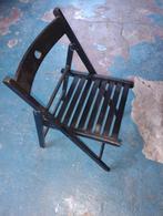 Set van 5 opvouwbare zwarte houten terrasstoelen, Ophalen, Nieuw, Hout, Inklapbaar