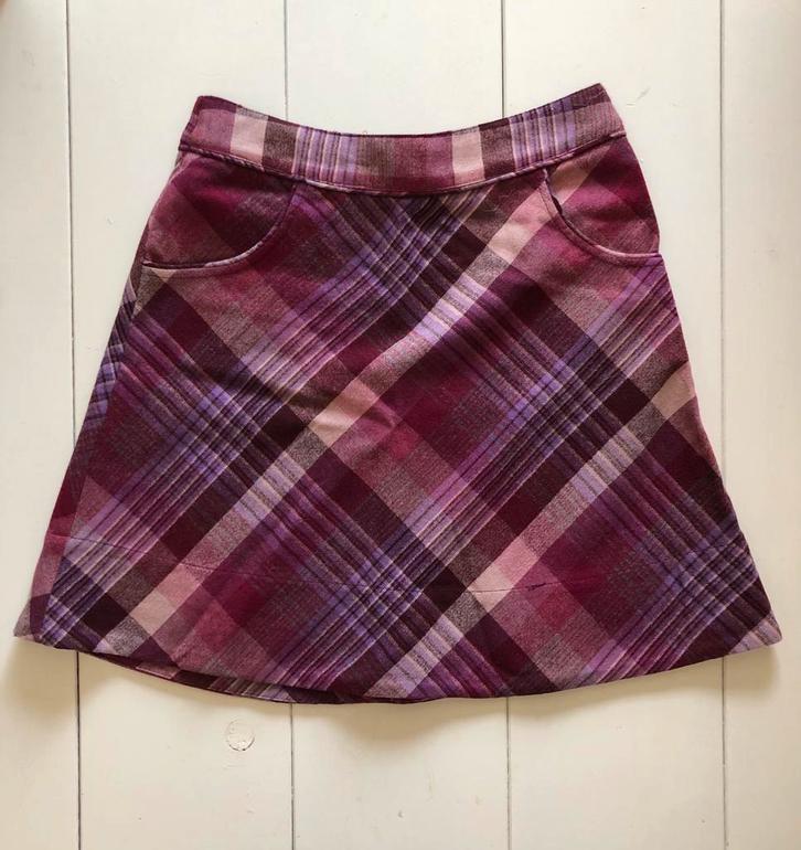 vintage geruit rokje 34 XS H&M, Kleding | Dames, Rokken, Zo goed als nieuw, Roze, Ophalen of Verzenden