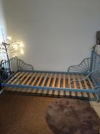 Standaard eenpersoons metalen bedframe (lichtblauw), Ophalen, Eenpersoons