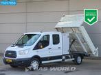 Ford Transit 130pk Euro6 Kipper Dubbel Cabine Trekhaak Airco, Voorwielaandrijving, Stof, Euro 6, Wit