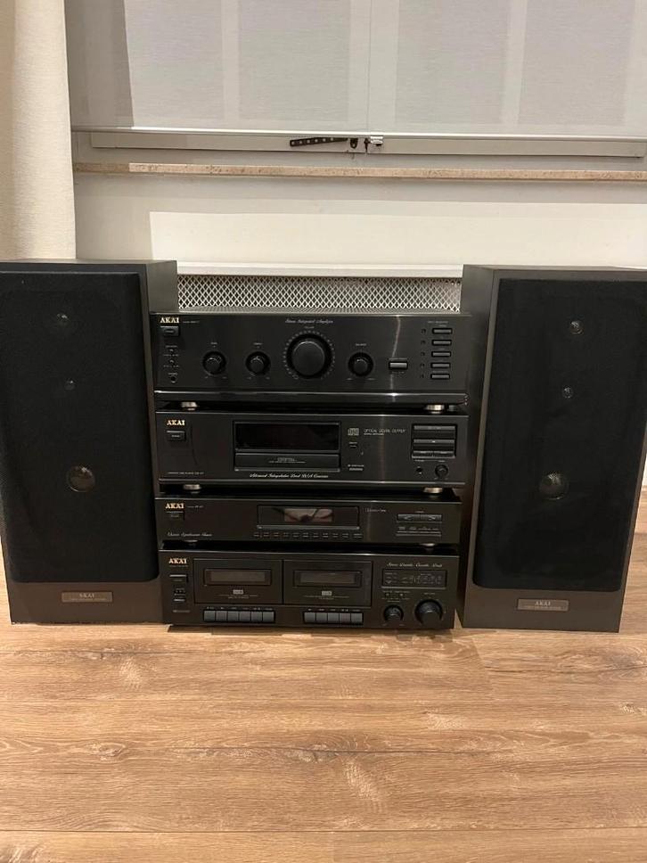 Complete AKAI Stereo Set met 65 W speakers, Audio, Tv en Foto, Stereoketens, Gebruikt, Speakers, Akai, Ophalen of Verzenden