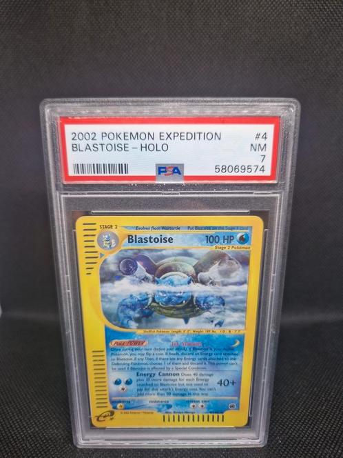 Blastoise Holo Expedition PSA 7, Hobby en Vrije tijd, Verzamelkaartspellen | Pokémon, Zo goed als nieuw, Ophalen of Verzenden