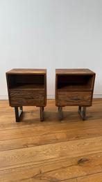 Design nachtkastje / table de nuit, Ophalen, Zo goed als nieuw, Hout