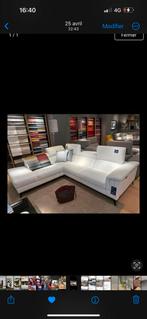 Poltronesofa, canapé d’angle moderne avec pouf et rangement., Maison & Meubles, Canapés | Coins salons complets, Cuir, Neuf