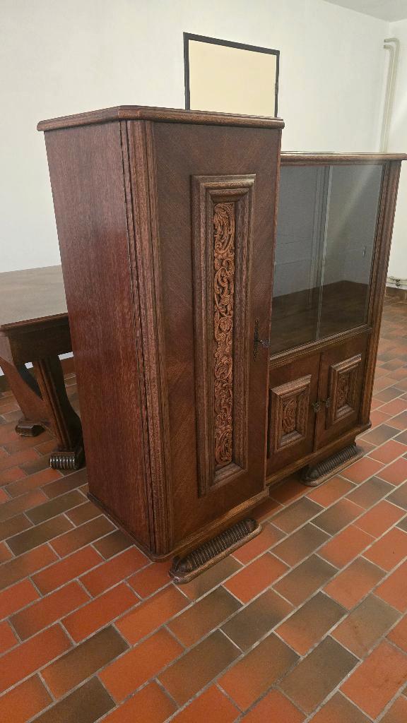 GRATIS! Massieve eiken eetkamer - ca. 1930-1950, Antiek en Kunst, Antiek | Meubels | Kasten, Ophalen