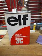 Oude lege oliekan elf 3c multi 5 liter, Verzamelen, Merken en Reclamevoorwerpen, Verzenden, Gebruikt, Overige typen