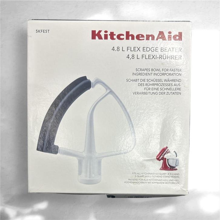 KitchenAid 5KFE5T – 4.8L Flex Edge Beater, Elektronische apparatuur, Keukenmixers, Nieuw, 4 liter of meer, Ophalen