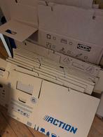 40 moving boxes Ikea + Action, Doe-het-zelf en Bouw, Kratten en Dozen, Ophalen, Zo goed als nieuw