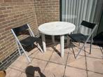 Tuintafel en 2 plooistoeken, Ophalen, Gebruikt