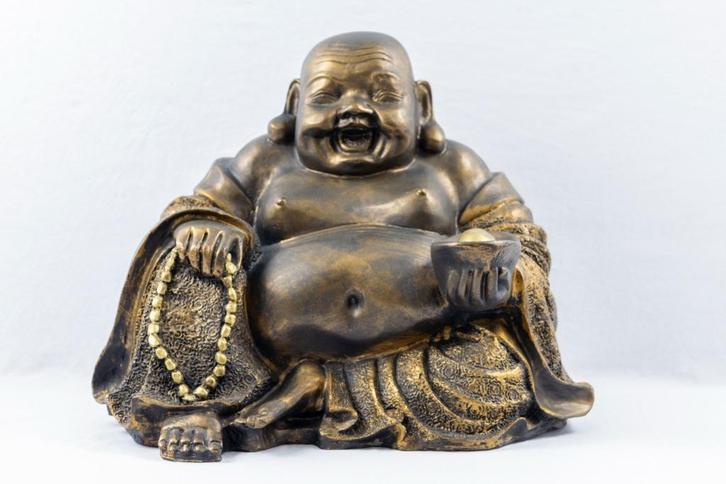 Grote, lachende Boeddha, Antiek en Kunst, Kunst | Beelden en Houtsnijwerken, Ophalen of Verzenden