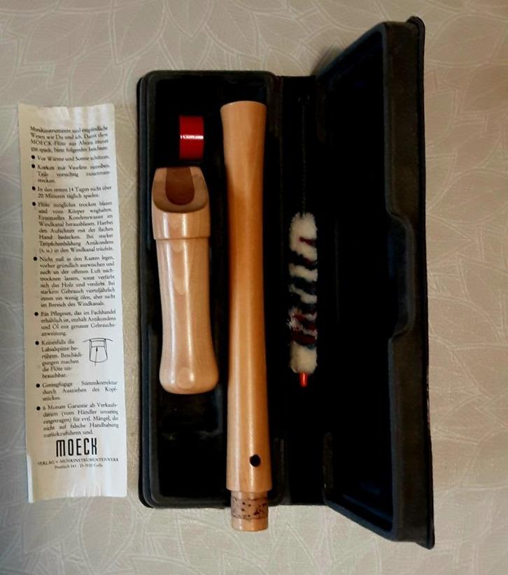 MOECK Sopraan Blokfluit, Muziek en Instrumenten, Blaasinstrumenten | Blokfluiten, Zo goed als nieuw, Sopraan of Sopranino, Met koffer, hoes of etui