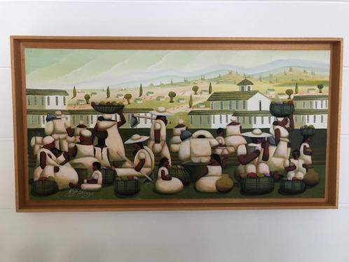 Œuvre originale de YUJI ARIMIZU, Antiek en Kunst, Kunst | Schilderijen | Abstract, Ophalen of Verzenden