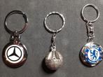 3 élégants Porte clés en métal chrome, Collections, Porte-clés, Comme neuf, Enlèvement ou Envoi