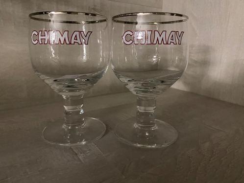 89/ Lot de 2 verres galopin Chimay, Collections, Verres & Petits Verres, Comme neuf, Verre à bière, Enlèvement ou Envoi
