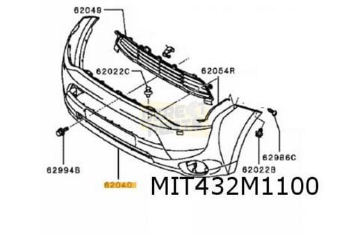 Mitsubishi Outlander voorbumper (te spuiten) (bij koplampspr, Auto-onderdelen, Carrosserie, Bumper, Mitsubishi, Voor, Nieuw, Verzenden