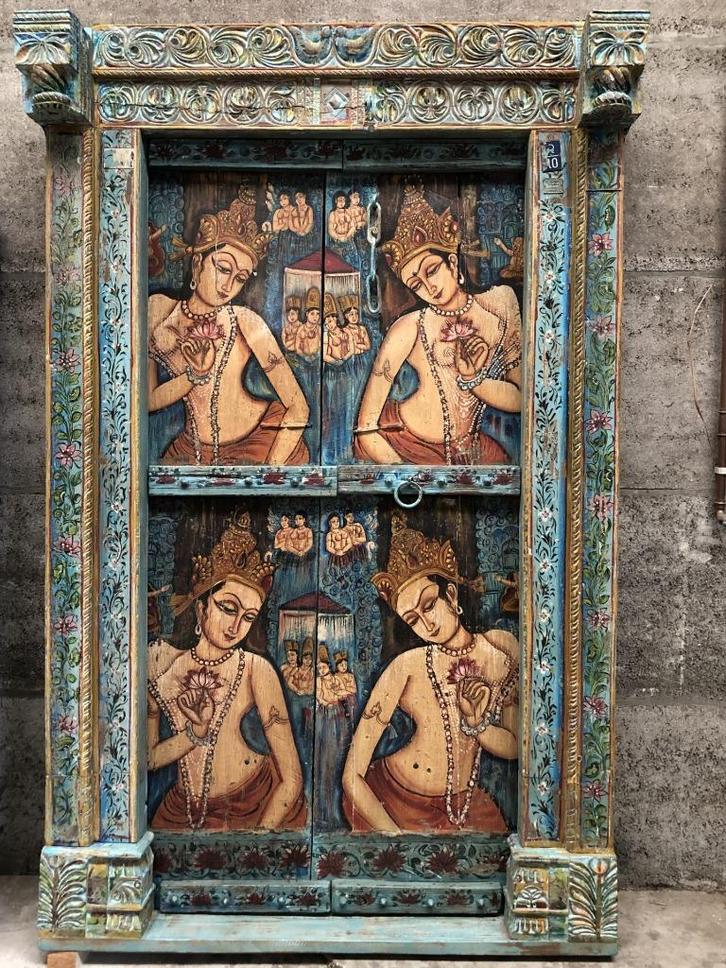 Grote antieke poort uit India, Huis en Inrichting, Woonaccessoires | Wanddecoraties, Zo goed als nieuw, Ophalen of Verzenden
