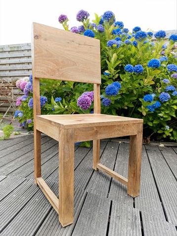 Massief hardhouten tafelstoelen. Set van 6 beschikbaar voor biedingen