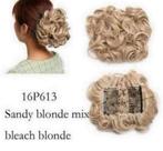 Chignon haar stuk Blonde Grote Dikke Krullen Scrunchie Blond, Ophalen of Verzenden, Nieuw, Pruik of Haarverlenging