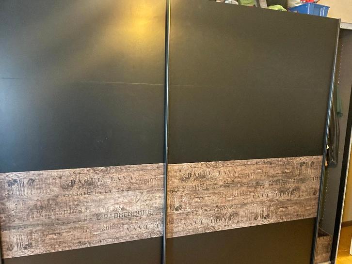 Armoires noires, Maison & Meubles, Armoires | Penderies & Garde-robes, Utilisé, 200 cm ou plus, 200 cm ou plus, 50 à 75 cm, Avec tiroir(s)