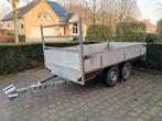 Dubbelas plateau aanhangwagen 300x150cm 750kg, Ophalen, Zo goed als nieuw