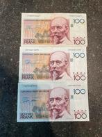 3 keer 100 frank verschillende handtekening!, Ophalen of Verzenden, Setje