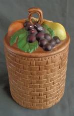keramiek FRUITMAND voorraadpot H22xO14,5cm pot ceramic FRUIT, Verzenden, Zo goed als nieuw, Keramiek