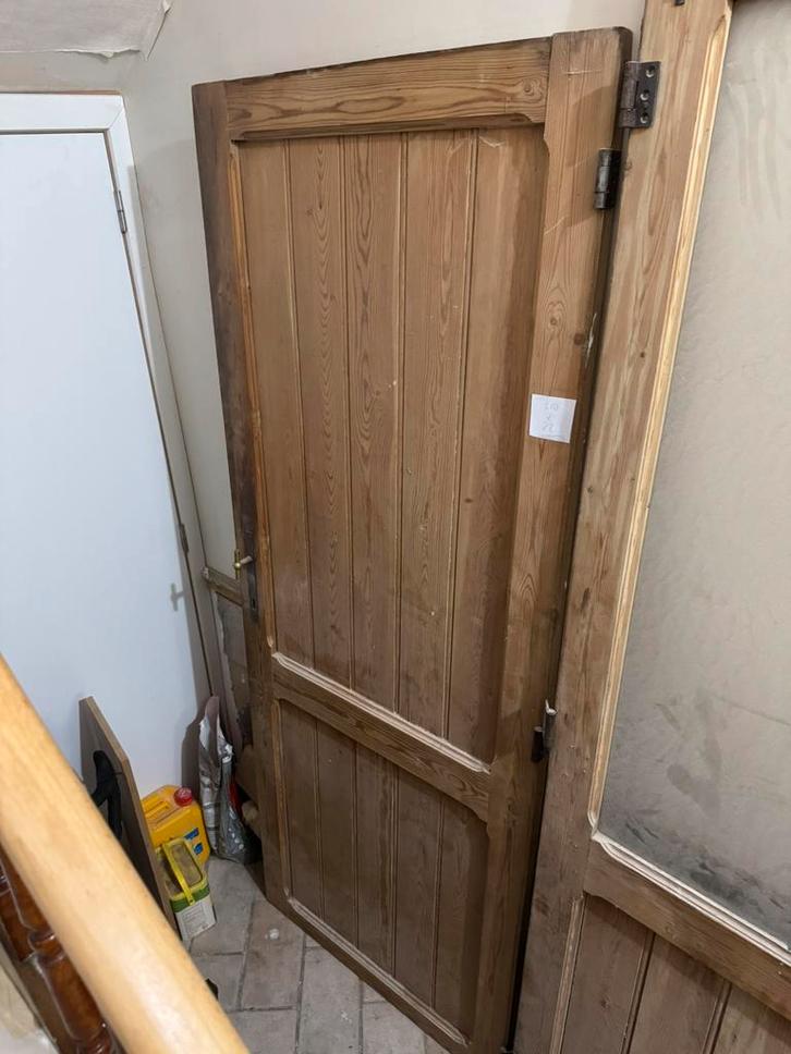 Portes anciennes en pitchpin, Bricolage & Construction, Châssis & Portes coulissantes, Utilisé, Bois, Enlèvement