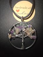 Ketting Levensboom, Handtassen en Accessoires, Kettingen, Paars, Nieuw, Ophalen of Verzenden, Steen of Mineraal