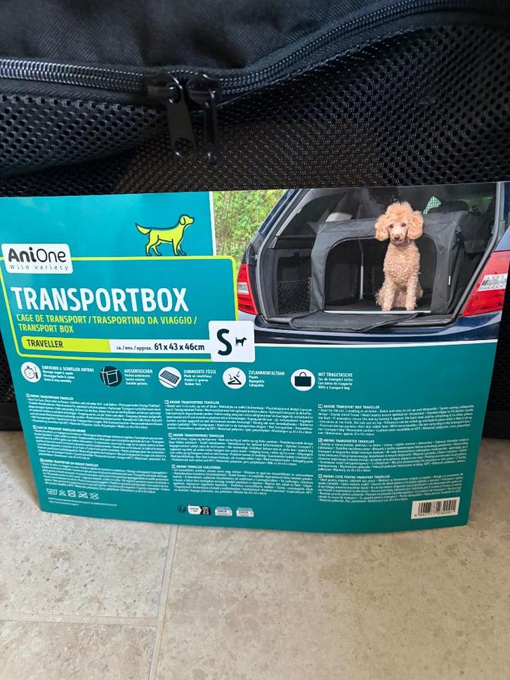 Transportbox hond S, Dieren en Toebehoren, Transportboxen, Nieuw, Ophalen