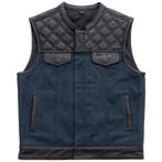 Veste Cuir Moto Gilet Cut Biker NEUF, Motoren, Nieuw met kaartje, Heren, Jas | leer, Zolki