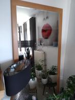 Grand miroir bois cérusé, Ophalen, Zo goed als nieuw, 100 tot 125 cm, 200 cm of meer