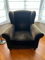 Fauteuil en velours noir Marie’s Corner, Ophalen, Gebruikt