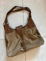 Prada nylon leren schoudertas, Ophalen of Verzenden, Zo goed als nieuw, Beige