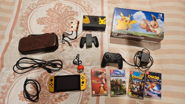 Nintendo switch lets go pikachu editie te koop, Games en Spelcomputers, Spelcomputers | Overige, Zo goed als nieuw, Ophalen