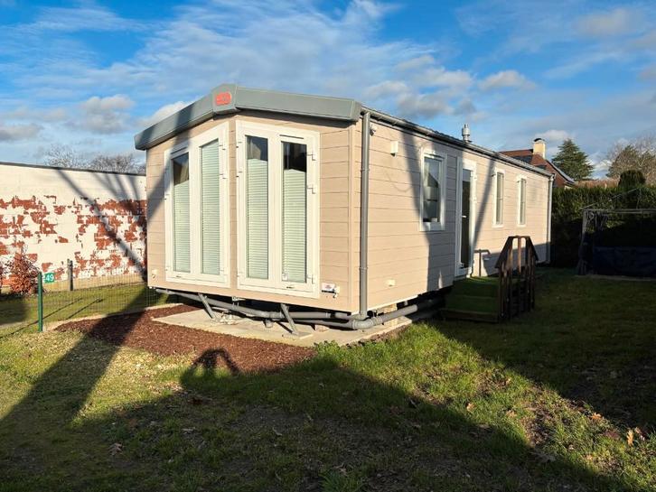 Stacaravan te Donkmeer/Overmere Lake Park, Caravanes & Camping, Caravanes, Particulier, jusqu'à 2, 2 lits séparés, Lit fixe, 8 mètres et plus