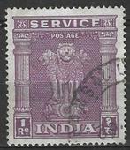 India 1950/1951 - Yvert 10SE - Asoka Zuil - 1 r. (ST), Timbres & Monnaies, Timbres | Asie, Affranchi, Envoi