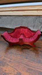 Dolls House Victorian Red Twin Two-Seater Sofa Miniature Liv, Ophalen of Verzenden